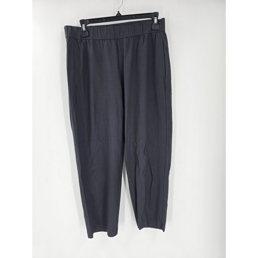 Eileen Fisher Pants Petite Small Viscose Gray Solid Pull On Quiet Luxury